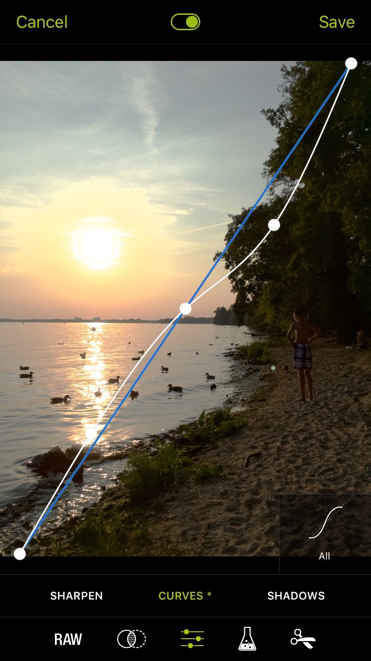 Editing Raw Files on iPhone App