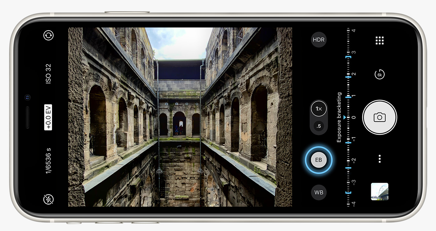 ProCamera EB Exposure Bracketing Dial Screenshot