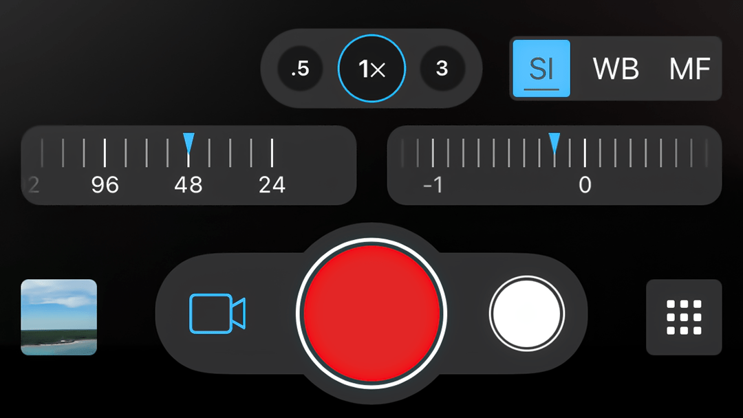 Semi automatic SI mode in ProCamera’s video mode